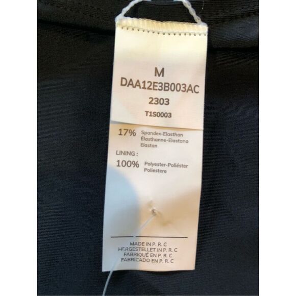 Cupshe Women’s Black and White Tropical Leaf One Piece Swimsuit Size M NWT - Picture 2 of 6